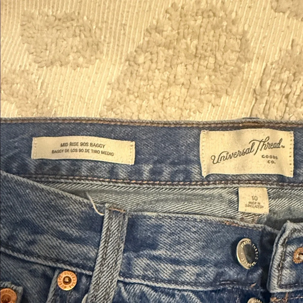 Universal Thread Light Blue Distressed Flare Jeans - Picture 2 of 3